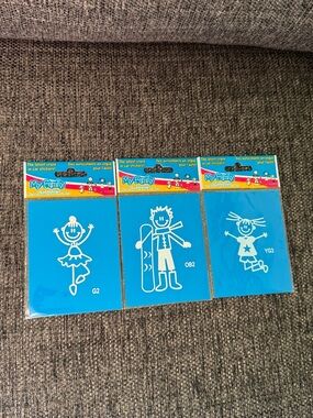 Blue Kids Sticker Packs - Fun Character Car Decals
